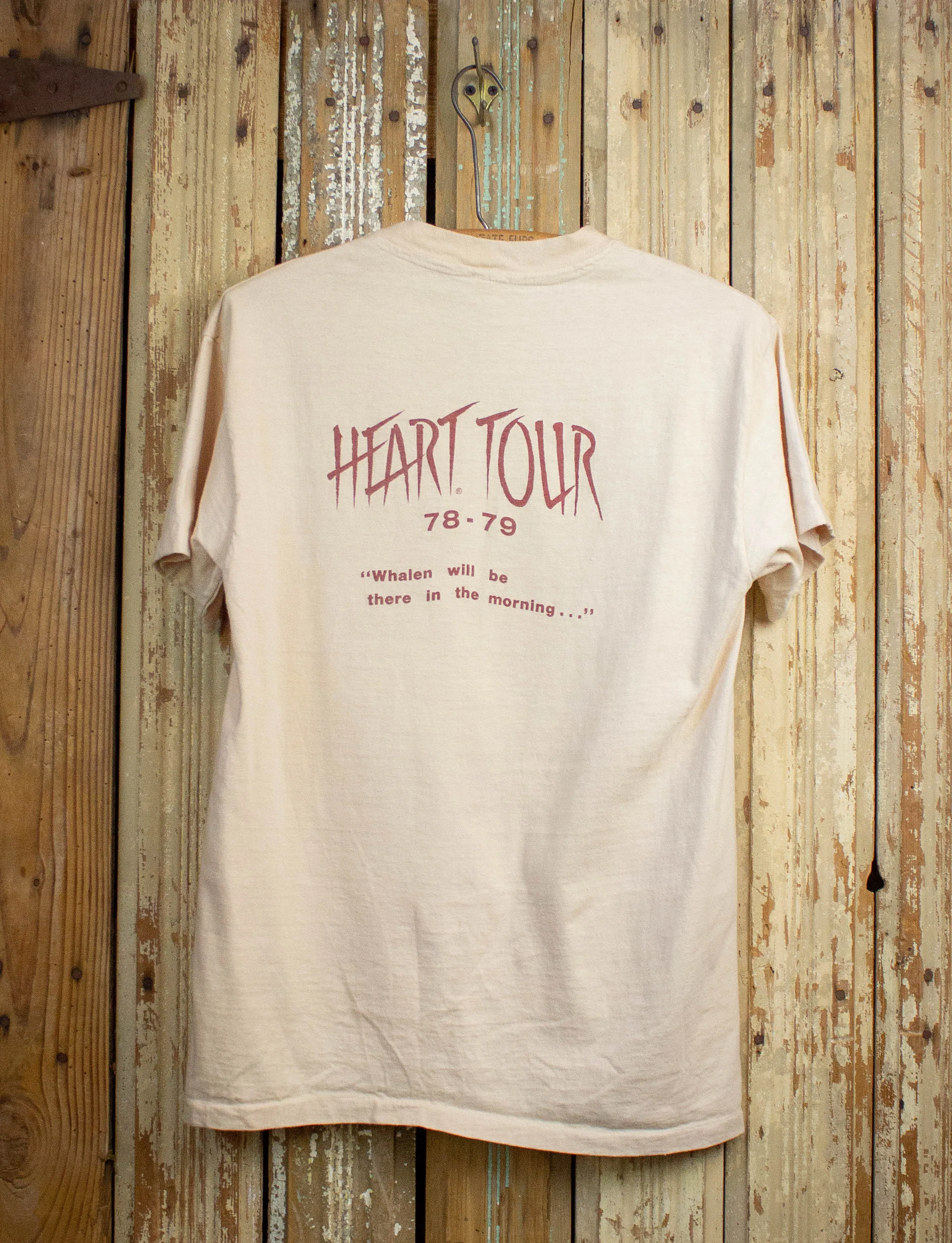 Vintage Heart Whalen Rigging Crew Concert T Shirt 1978/79 Cream Medium