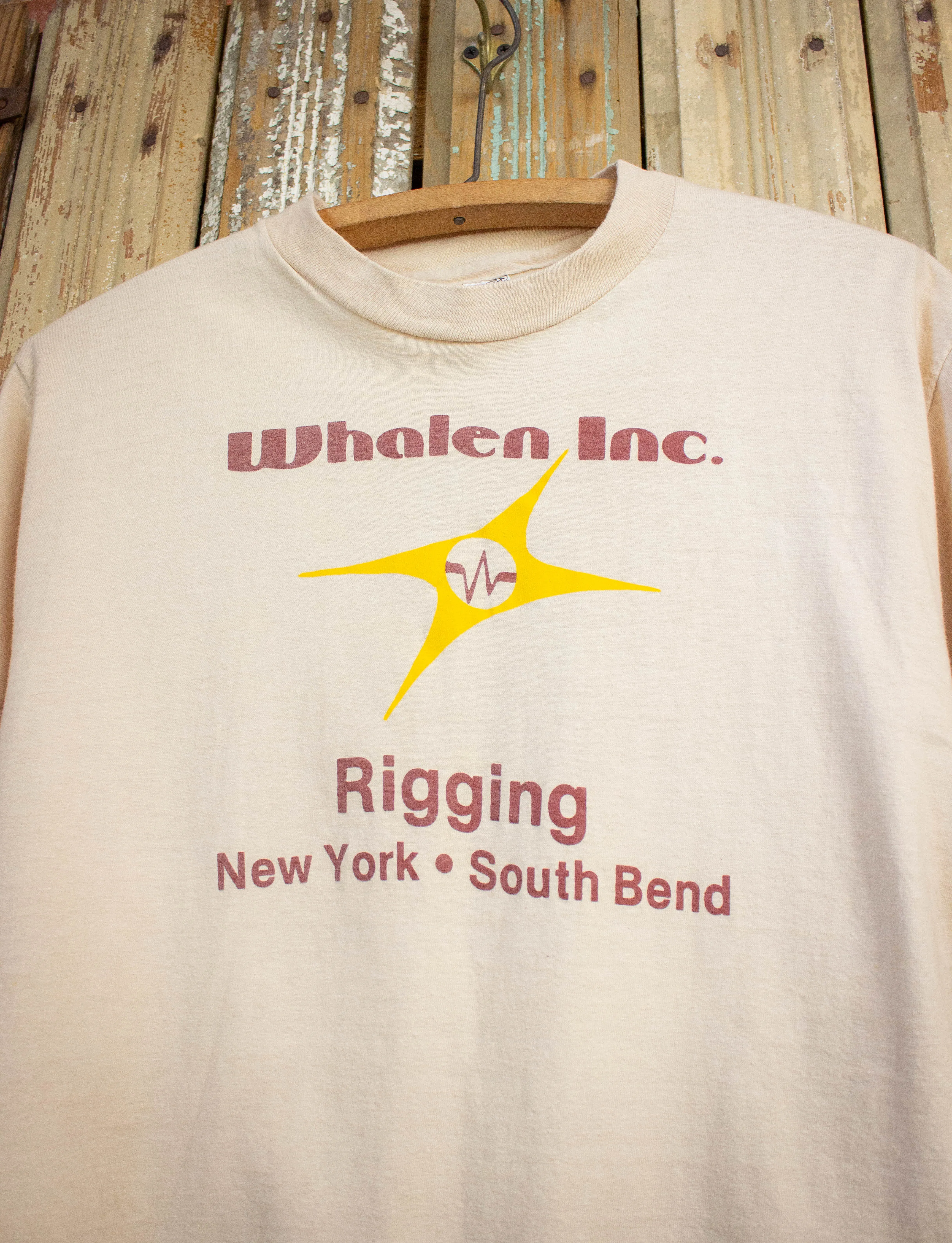 Vintage Heart Whalen Rigging Crew Concert T Shirt 1978/79 Cream Medium