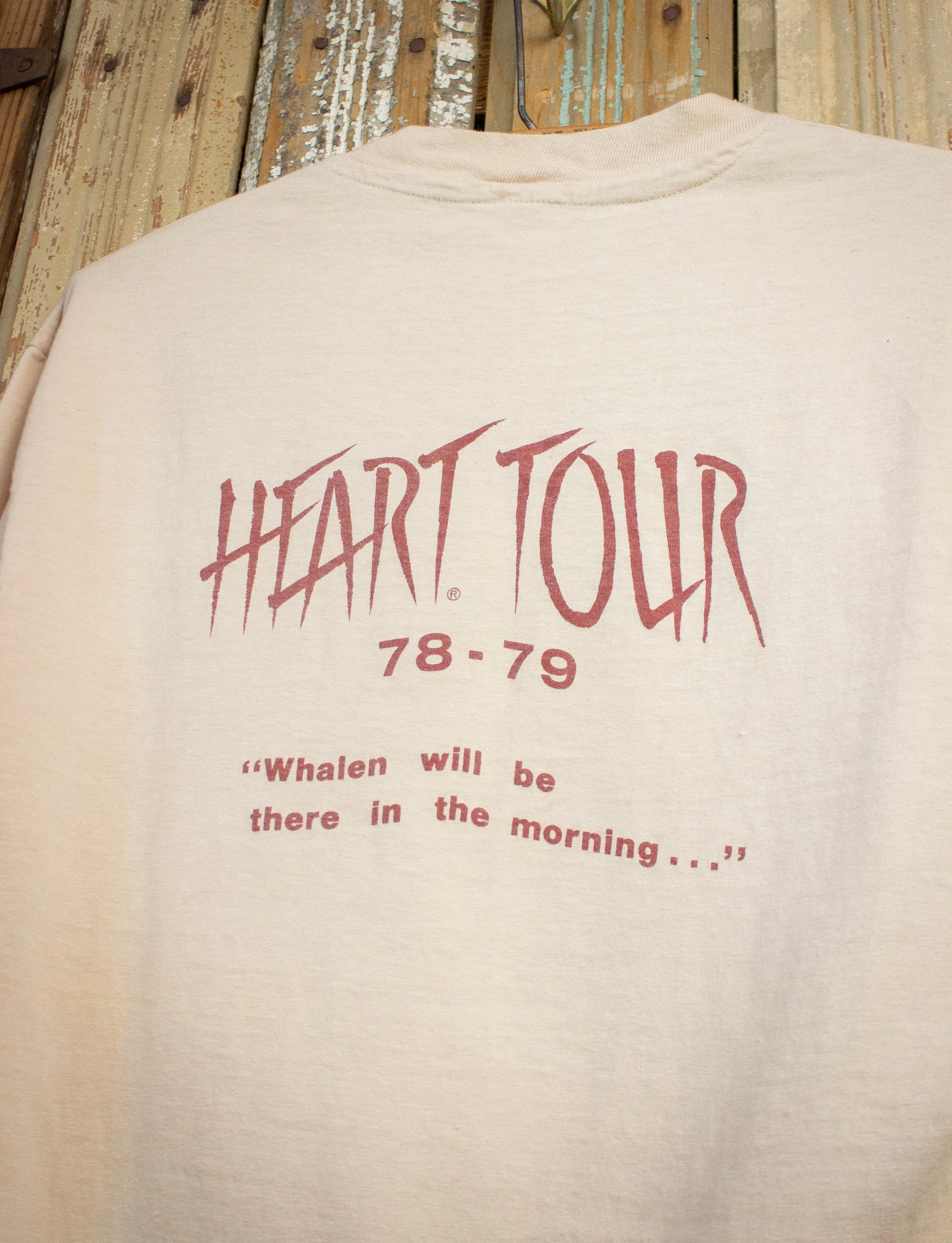 Vintage Heart Whalen Rigging Crew Concert T Shirt 1978/79 Cream Medium