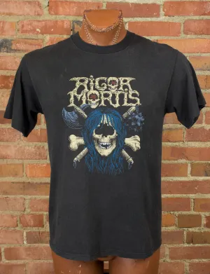 Vintage Rigor Mortis Concert T Shirt 1988 Die In Pain Faded Black Medium-Large