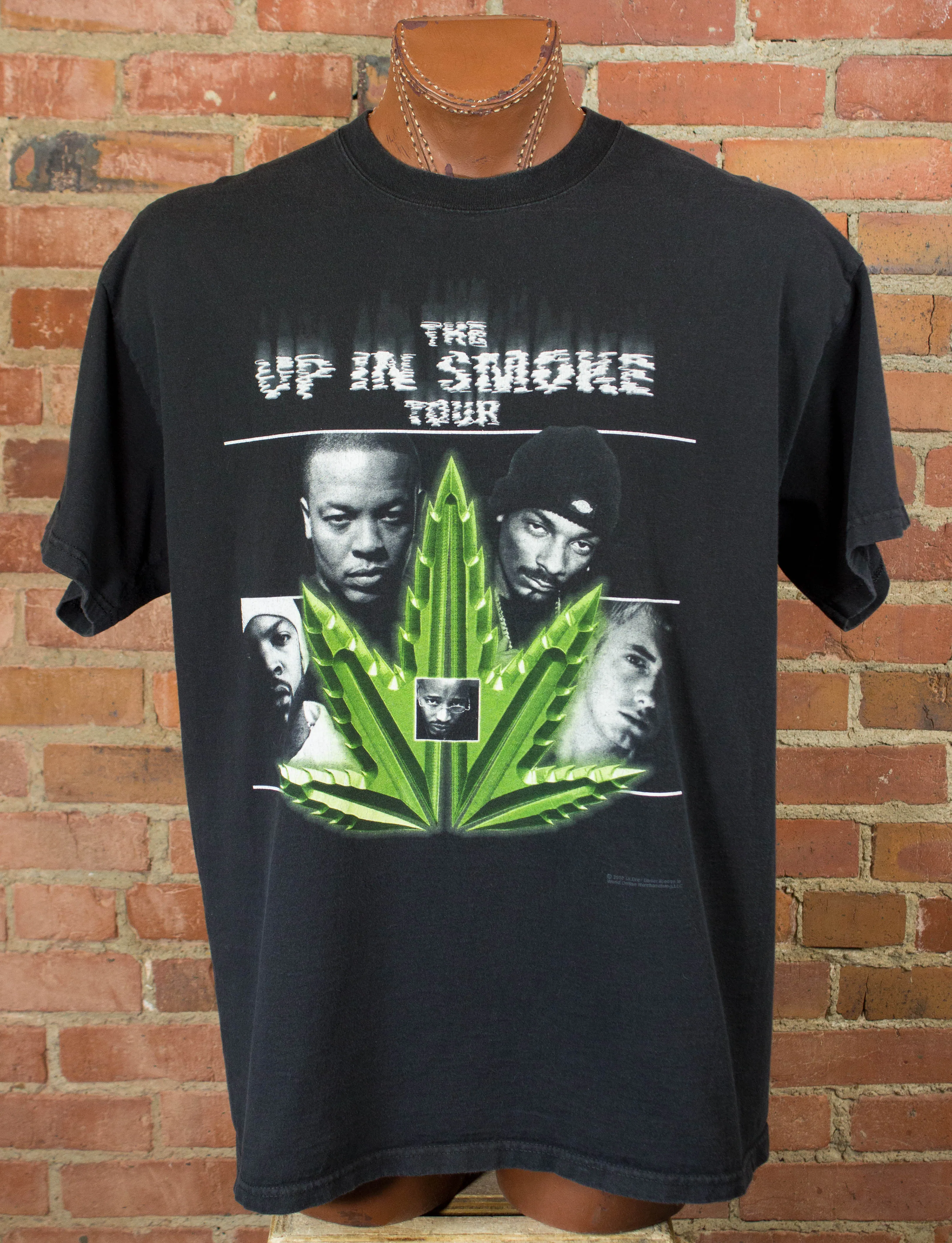 Vintage Up In Smoke Tour 2000 Dr. Dre Snoop Dogg Eminem Ice Cube Warren G Black Rap Tee Concert T Shirt Unisex XL