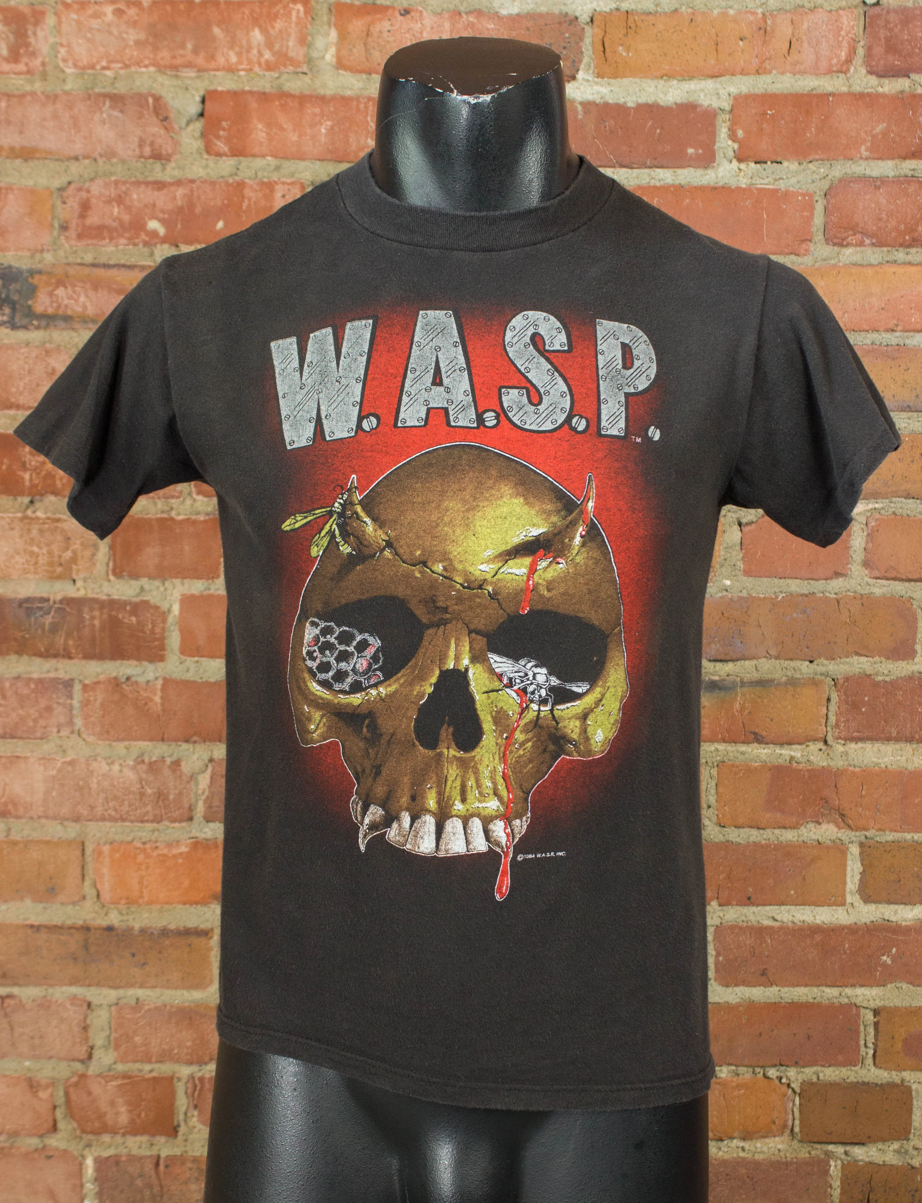 Vintage W.A.S.P. Concert T Shirt 1984 Winged Assassin's Tour Black Small