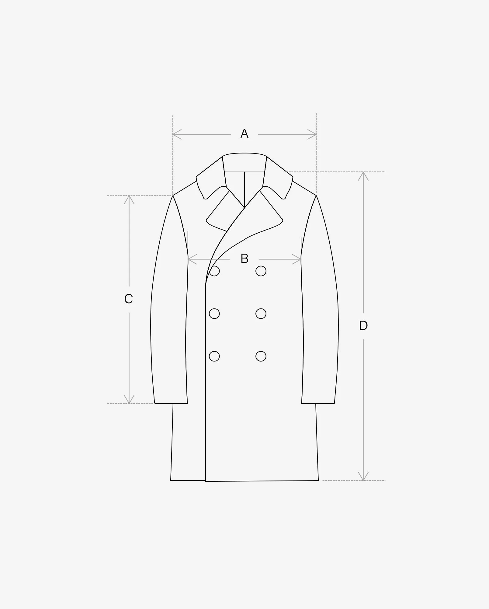 Wool Double Breasted Long Coat